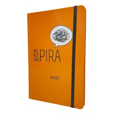 Caderno de Anotações tipo Moleskine Caderneta sem Pauta Capa Dura com Elástico - ins/res/não Pira