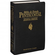 Bíblia de Estudo Pentecostal com Harpa - Couro bonded Preto