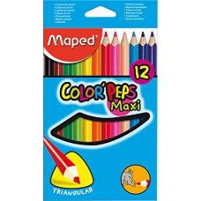 Lápis de Cor Triangular Color Peps Maxi Estojo 12 Cores