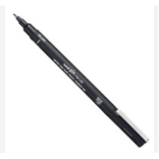 CANETA UNI PIN BRUSH PRETA