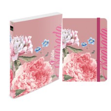 Kit rosa florida - moleskine + bíblia brochura nova bíblia viva