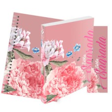 Kit rosa florida - planner + bíblia brochura nvt + marca página