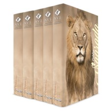 Kit com 5 bíblias do leão no campo de trigo - capa dura - nvt