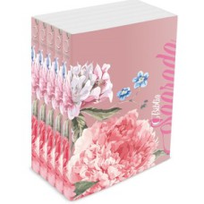 Kit com 5 bíblias rosa florida - brochura - naa