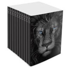 Kit com 10 bíblias do leão grafite - brochura - naa