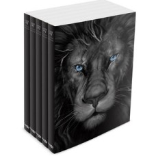 Kit com 5 Bíblias do Leão Grafite - Brochura - NVI