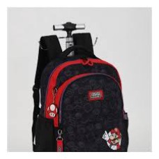 MOCHILA RODA SUPER MARIO PRETO - LUXCEL