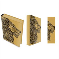 Kit leão dourado - bíblia capa dura ntlh com pintura lateral +  devocional + marca página