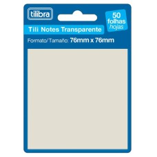Bloco Adesivo Tilibra 76x76mm Tili Notes Adesivo Transparente