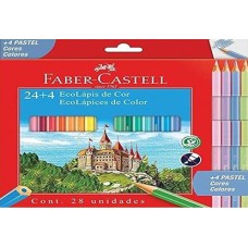 Ecolapis de cor, Faber-Castell, 1201244P, Com  4 pastel