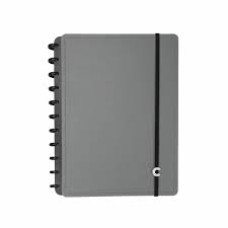 CADERNO INTELIGENTE MEDIO BASIC GREY 80 FOLHAS