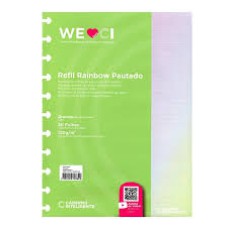 REFIL PAUTADO 120G RAINBOW CADERNO INTELIGENTE
