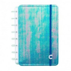 Caderno Inteligente 80F A5 Azul Holográfico