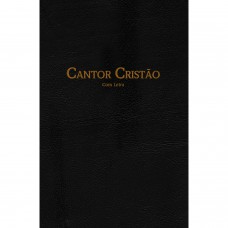 Cantor Cristão grande com letra - Flexível preto