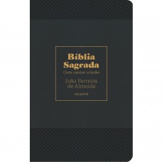 Bíblia RC gigante com cantor cristão com letra - Luxo preta