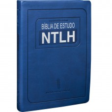 Bíblia de Estudo NTLH - Couro sintético Azul
