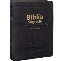 Bíblia Sagrada Letra Grande - Couro sintético Preto