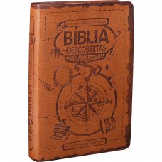 Bíblia das Descobertas para Adolescentes - Couro sintético Marrom claro