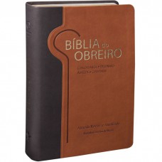 Bíblia do Obreiro - Couro sintético Marrom claro e marrom escuro
