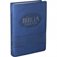 Bíblia Sagrada Letra Gigante - Capa Couro sintético Azul