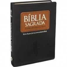 Bíblia Sagrada Letra Extragigante com índice - Capa Marrom escuro