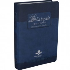 Bíblia Sagrada Letra Gigante com índice digital - Couro sintético Azul