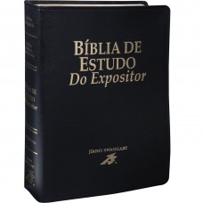 Bíblia de Estudo do Expositor - Capa couro bounded preta