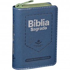 Bíblia Sagrada edição de bolso com zíper