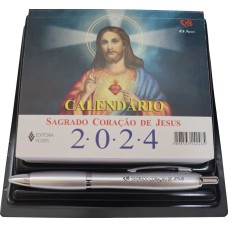 Calendário de mesa do Sagrado Coração de Jesus 2024