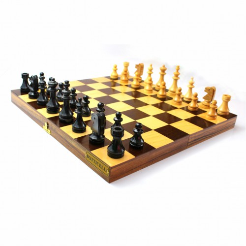 tabuleiro xadrez 50x50 casas de 5 cm + PEÇAS REI 10CM - BOTTICELLI