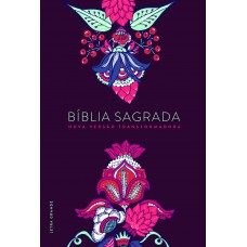 Bíblia NVT - Indian Flowers vinho