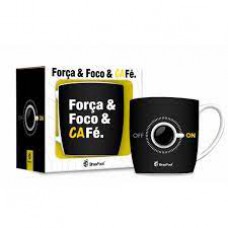 Caneca Porcelana 360ml - Força Foco Café