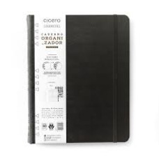 CADERNO ORGANIZADOR PRETO  DUO CLASSICO PAUTADO E PONTADO 17X24 - CICERO