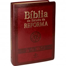Bíblia de Estudo da Reforma com índice - Capa vinho