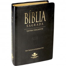 Bíblia Sagrada Letra Gigante com índice - Capa couro sintético Preta nobre