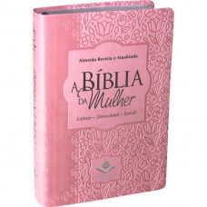 A Bíblia da Mulher - Couro sintético Rosa claro Tamanho Médio