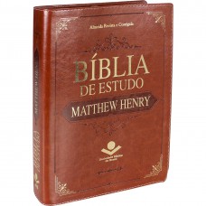 Bíblia de Estudo Matthew Henry - Couro sintético Marrom