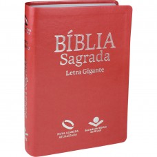 Bíblia Sagrada Letra Gigante com índice - Capa Pêssego
