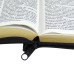 Bíblia Sagrada Letra Grande com Harpa Cristã e índice - Capa couro sintético Preto com zíper