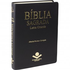Bíblia Sagrada Letra Grande com índice digital - Couro sintético Preta