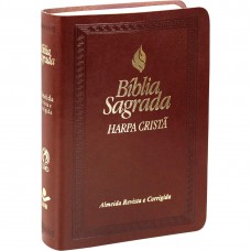 Bíblia Sagrada Letra Maior com Harpa Cristã e Fonte de Bênçãos - Capa Marrom