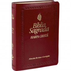 Bíblia Sagrada Letra Maior com Harpa Cristã e Fonte de Bênçãos - Capa Vinho