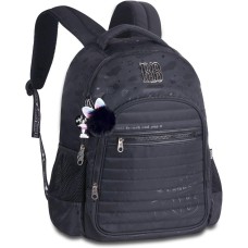 Mochila Escolar, Rebecca Bonbon Holográfica, G, Preta, Clio