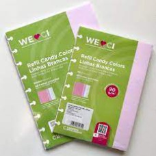 Refil de Folhas Para Caderno Inteligente, Grande, Candy Colors, 215x280 mm, 90 Gramas, 40 Folhas