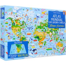 Nosso planeta: atlas mundial com quebra-cabeça