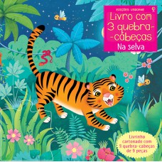 Na selva: livro com 3 quebra-cabeças