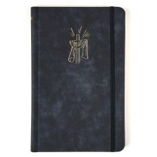 Bíblia Sagrada Slim NVI, Luxo, Tecido azul marinho sobre capa dura, com elástico
