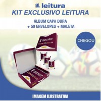 Copa do Mundo 2022 - Kit Exclusivo Leitura Álbum Capa Dura com 50 Envelopes e Maleta