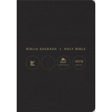 Bíblia NVI português/inglês - Capa luxo - Preta