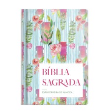 Bíblia RC gigante - Capa semi luxo flor listrada